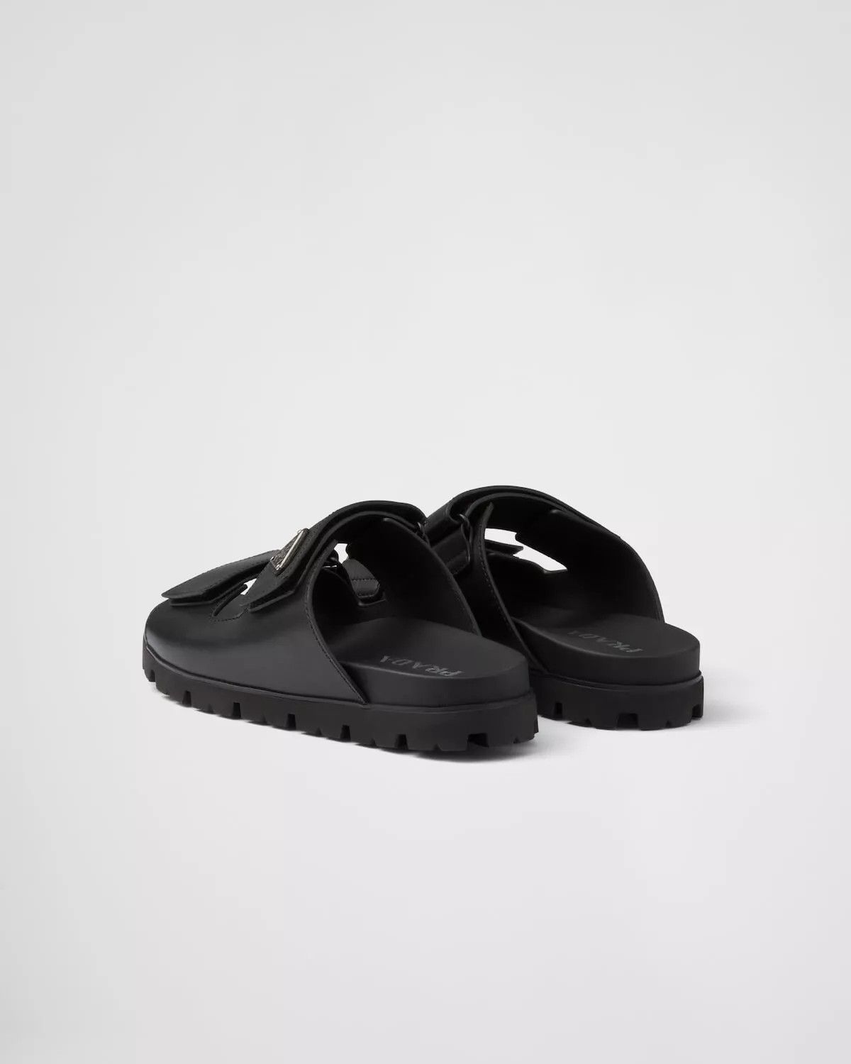 Prada PRADA $1100 Black Leather Strap Sandals New And Authentic Size US 12 / EU 45 - 4 Thumbnail