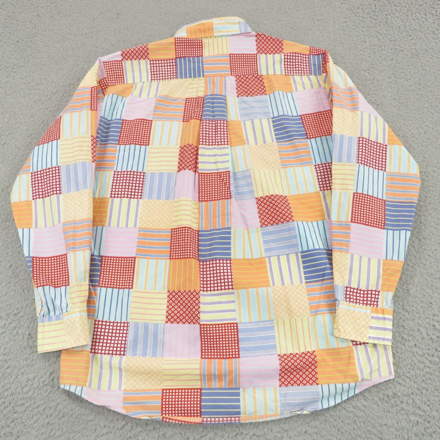 J.Crew VINTAGE J.CREW Shirt Mens Small Oarsman Patchwork Plaid Geometric Preppy Button 90s Size US S / EU 44-46 / 1 - 6 Thumbnail