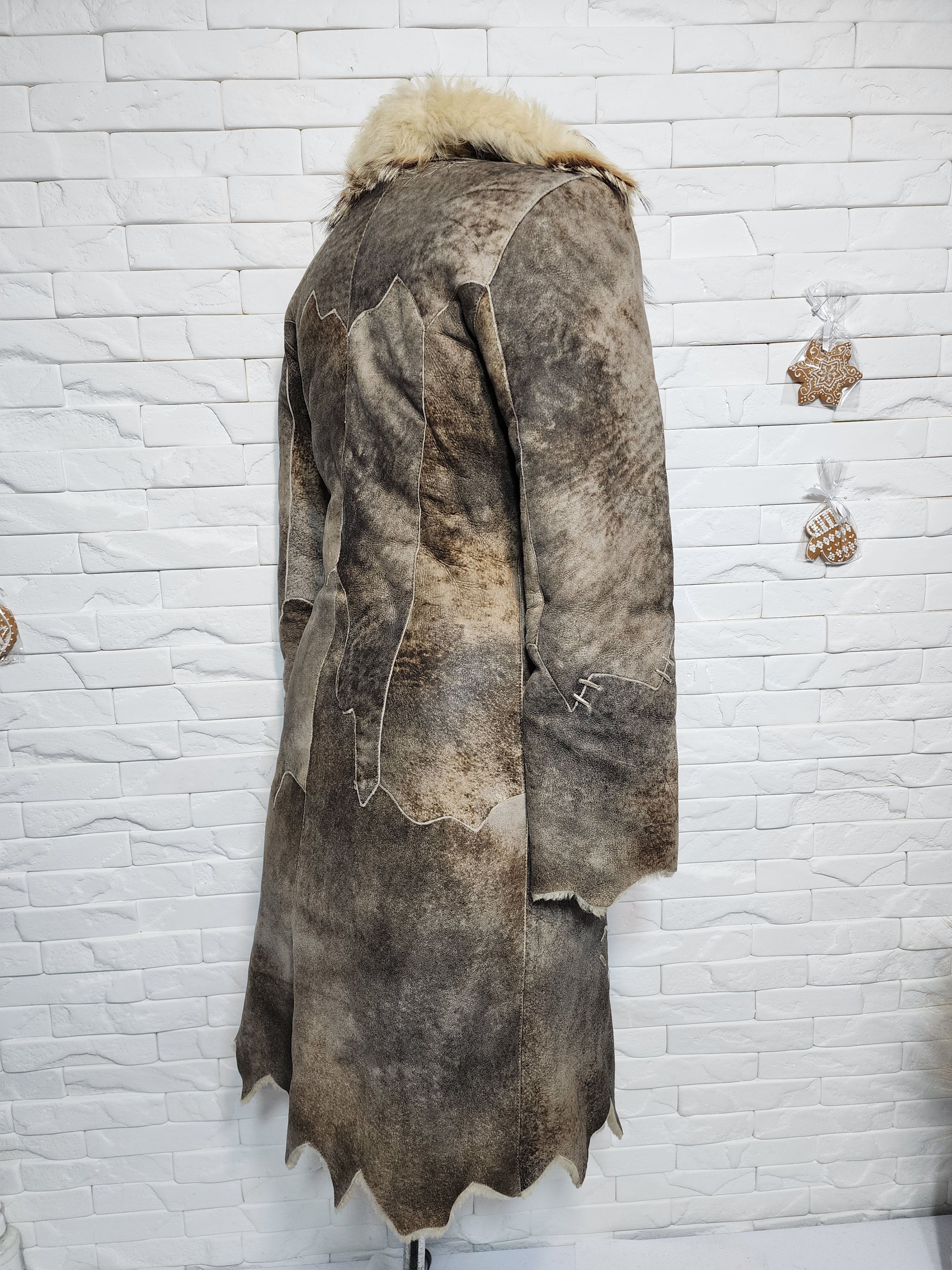 Furla Brown Women's Sheepskin Coat: Leather Winter Outerwear Size S / US 4 / IT 40 - 5 Thumbnail