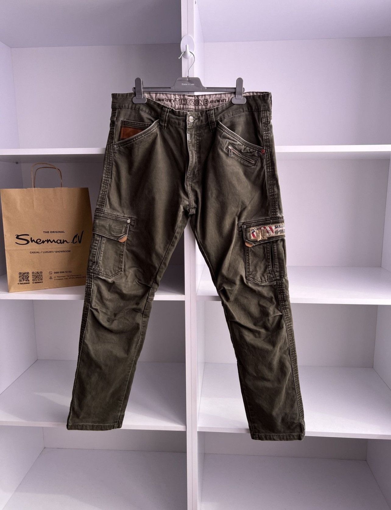 Designer × Japanese Brand × Vintage Vintage Timezone Archival Y2k Cargo pants Size US 36 / EU 52 - 2 Thumbnail