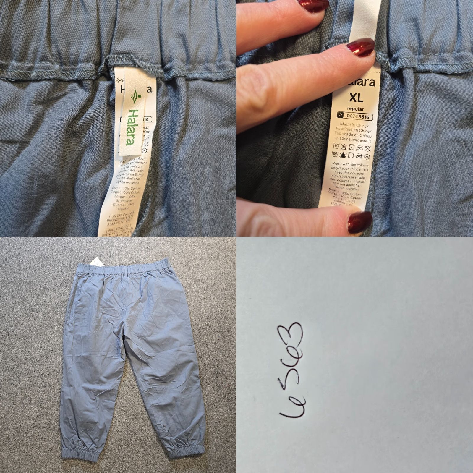 Vintage Halara Pants Womens XL Gray Mid Rise Casual Cotton Joggers Pockets Pleated Tapered Leg Size 40" / US 18 - 8 Thumbnail