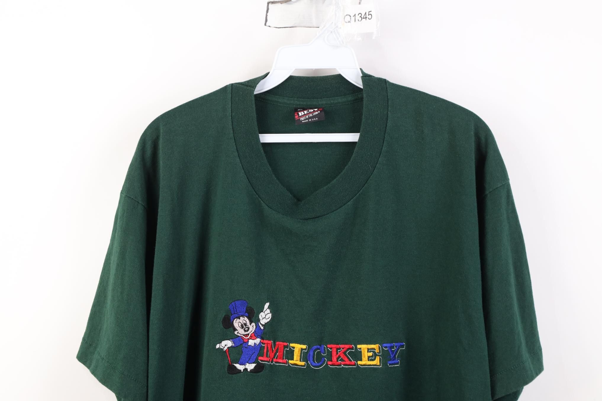 Disney Vintage 90s Disney Spell Mickey Mouse Short Sleeve T-Shirt Size US XL / EU 56 / 4 - 2 Thumbnail
