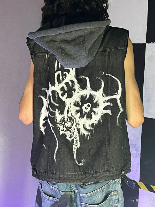 Goth Jacket Dark Opium Alt Punk Streetwear Gilet Fur Rave