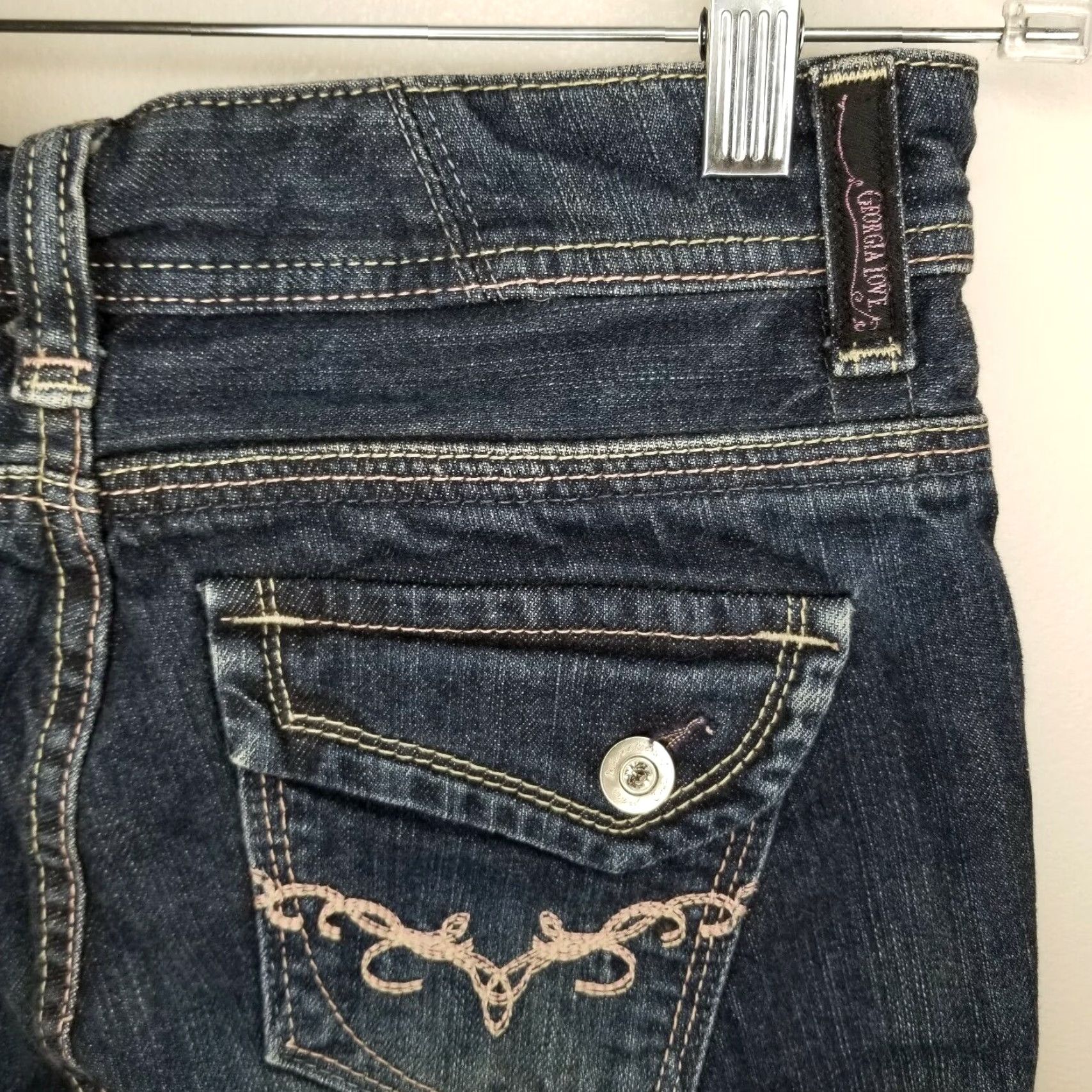 Vintage Georgia Love Womens Jeans Size 28x23 Blue Straight 28x23 Womens Georgia Love Blue Jeans Size 28" / US 6 / IT 42 - 5 Thumbnail
