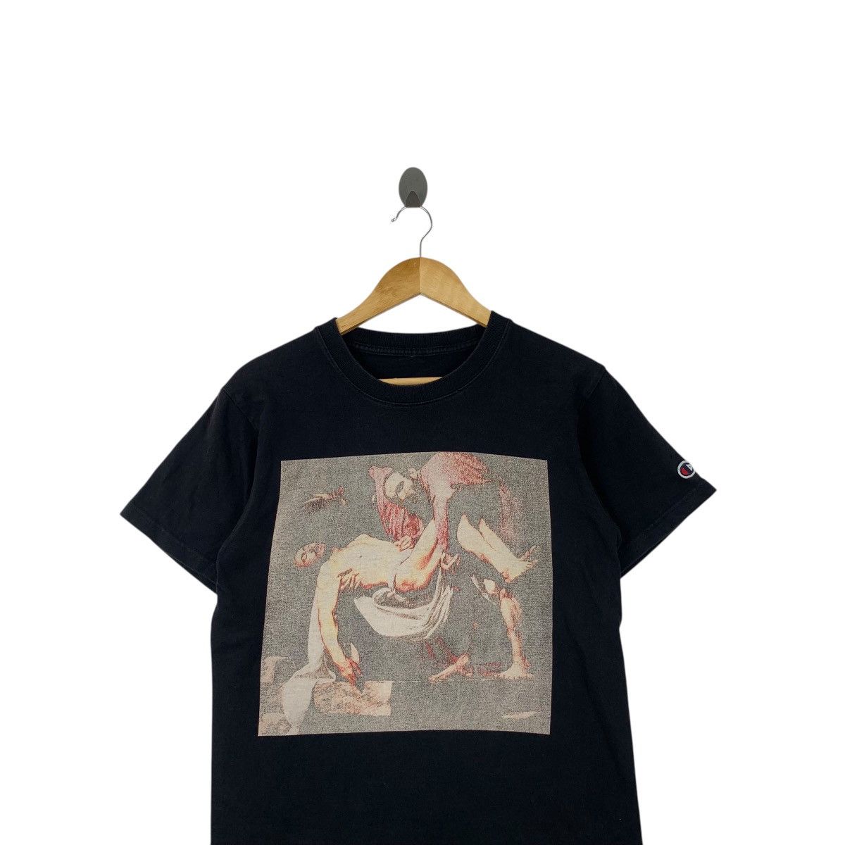 Vintage VIRGIL ABLOH x PYREX VISION 23 Religion Champion Tee Shirt Size US M / EU 48-50 / 2 - 2 Thumbnail