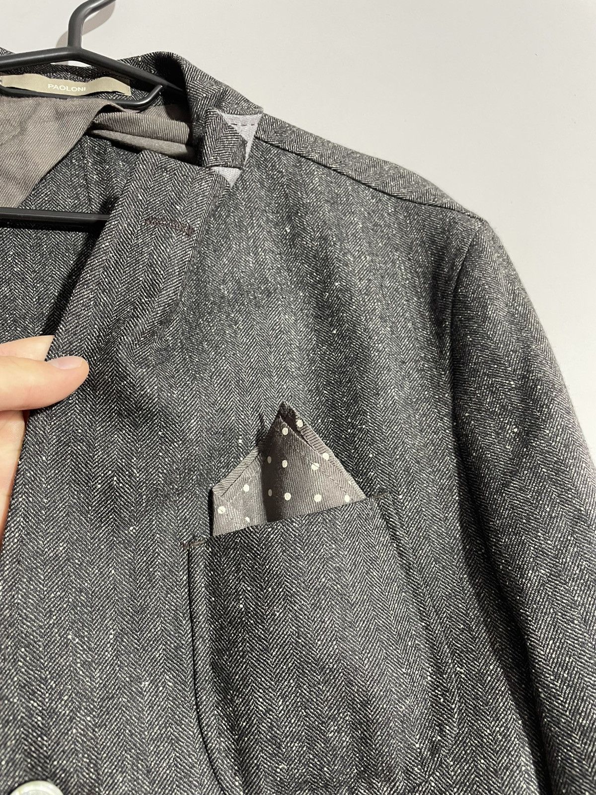 Paoloni Luxury Paoloni Brown wool&silk blazer size 50 Size 50R - 9 Thumbnail