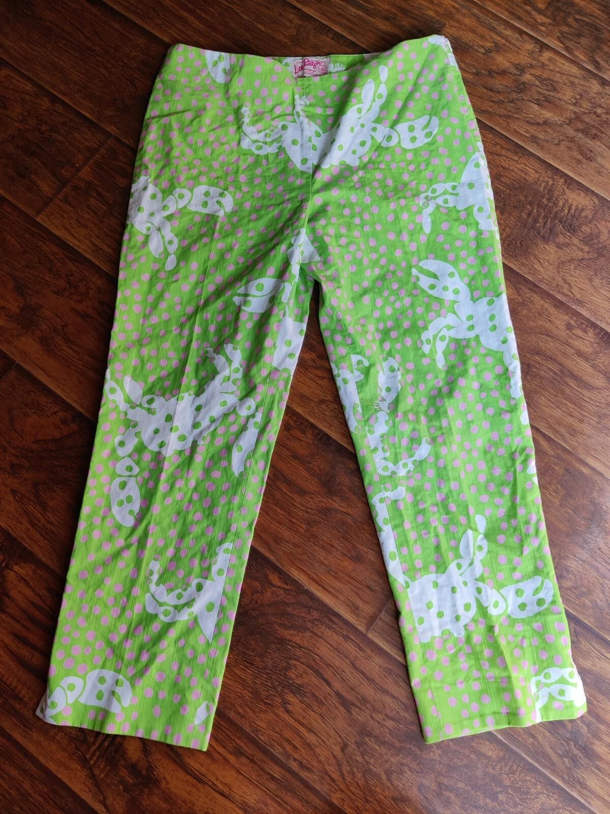 Other Lilly Pulitzer Originals Not So Crabby Green Capri Cropped P Size 32" / US 10 / IT 46 - 2 Thumbnail