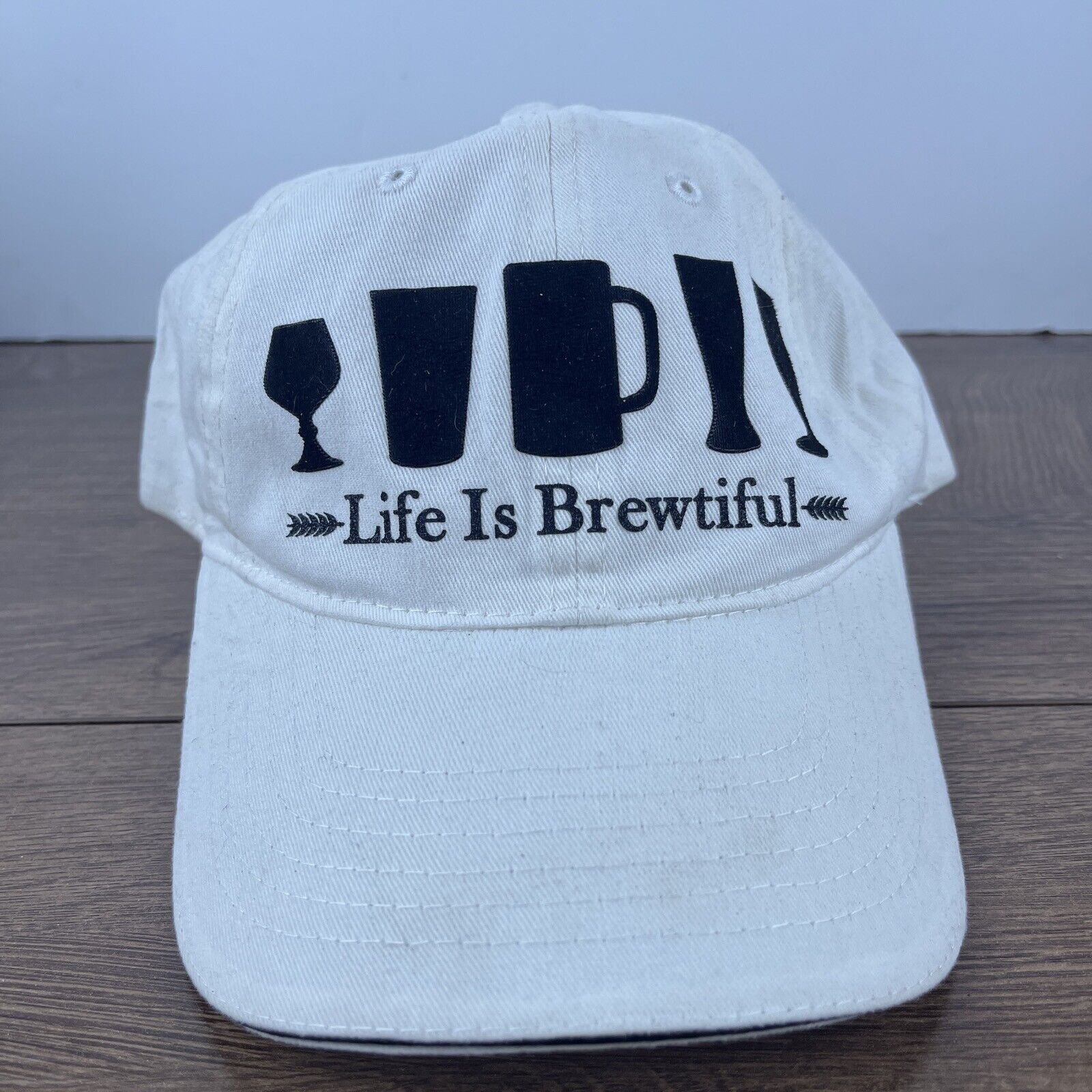 Other Life is Brewtiful Hat Brewtiful White Hat Adjustable Adult S Size ONE SIZE - 1 Thumbnail