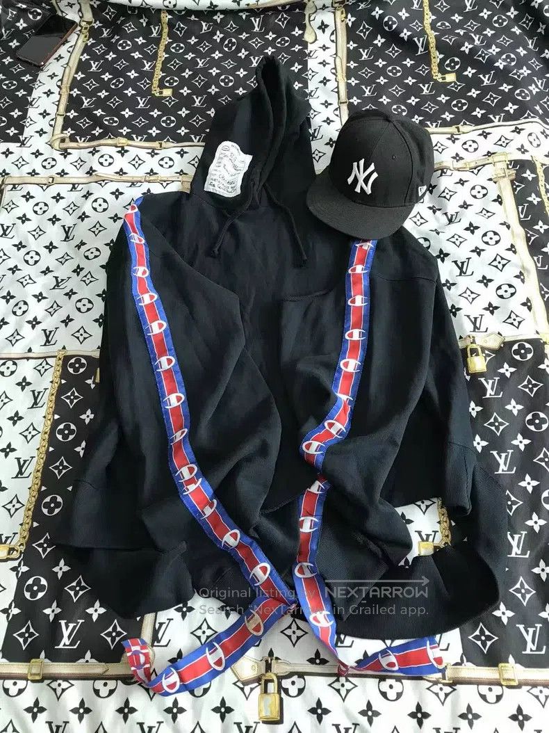 Vetements VETEMENTS Black Ribbon Hoodie Hooded Sweatshirt Size US L / EU 52-54 / 3 - 1 Thumbnail