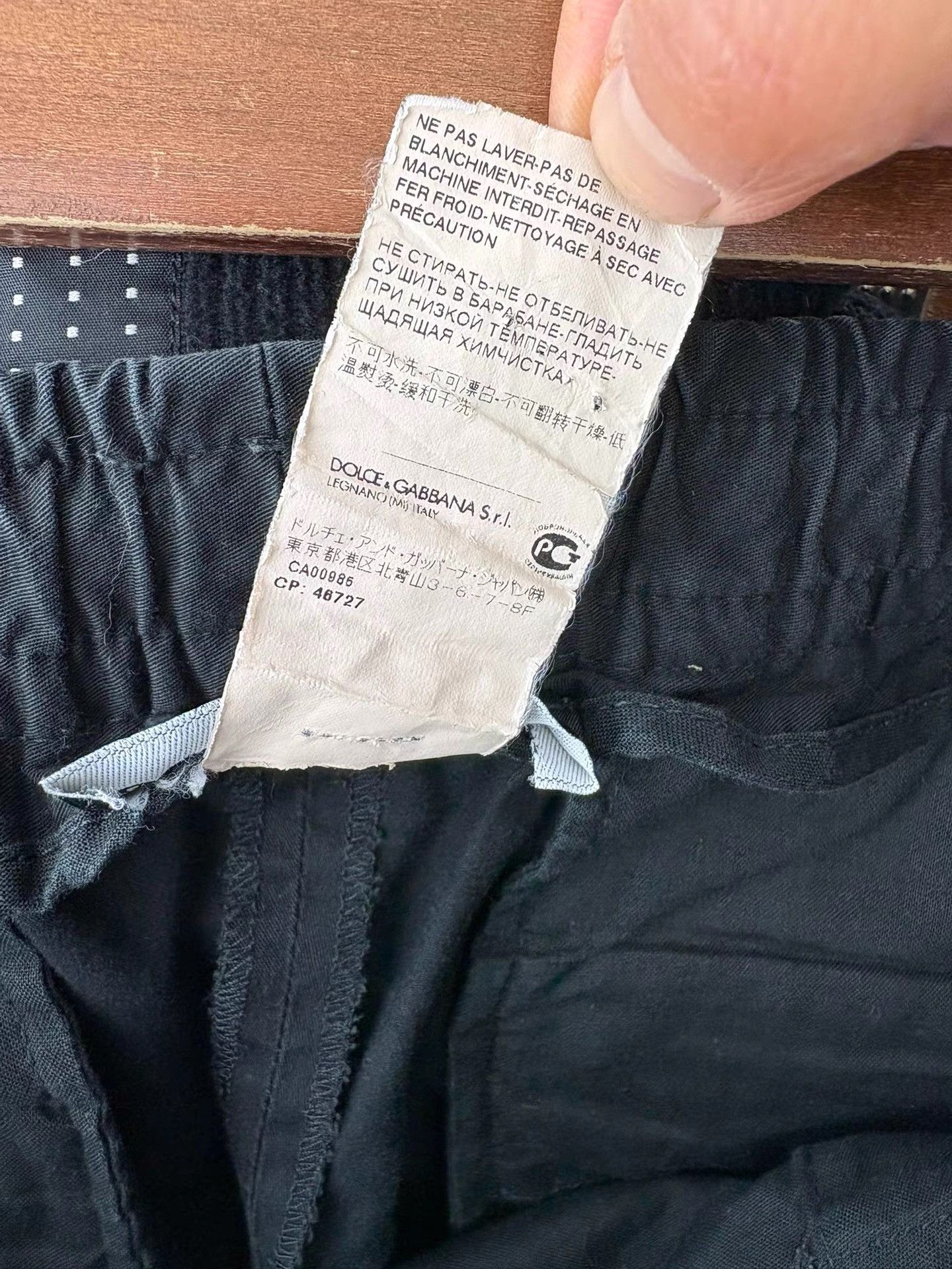 Dolce & Gabbana Dolce&Gabbana Men's Black Casual Pants K29 Size US 28 / EU 44 - 8 Thumbnail