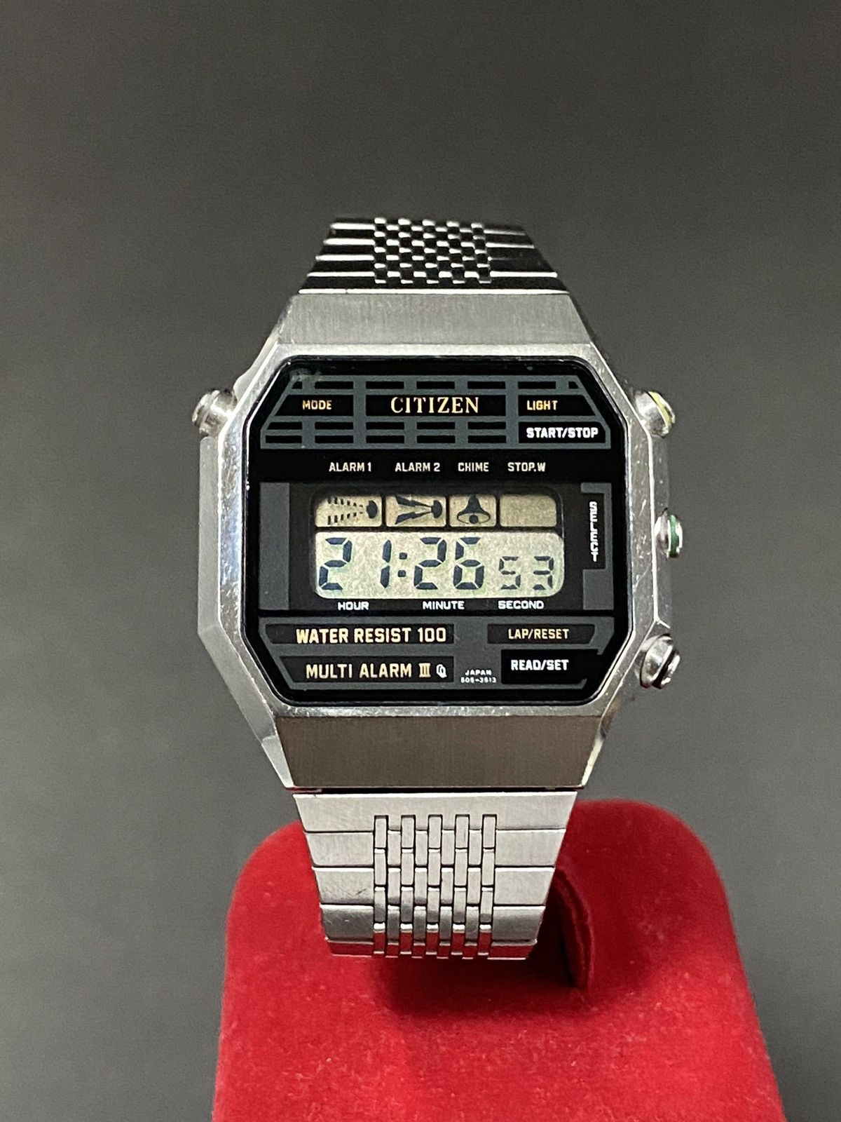 image of Citizen Japan Digital Men’S Watch Ref. 4-098943 in Black, Men's