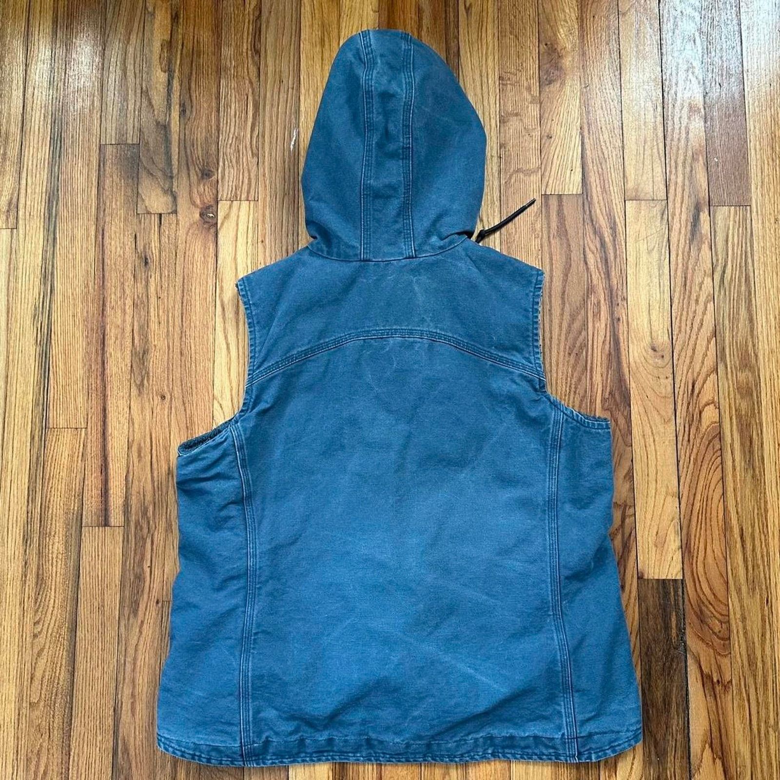 Carhartt Carhartt Hooded Vest Sherpa Lined Full Zip Blue Teal size XL Size XL / US 12-14 / IT 48-50 - 3 Thumbnail