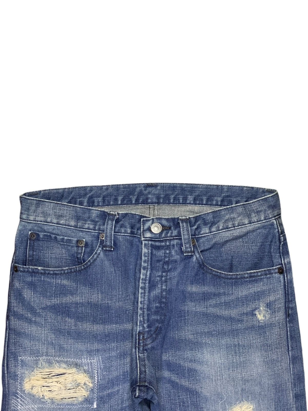Takeo Kikuchi SALES🔥Vintage Takeo Kikuchi Faded Wash Rip Patched Jeans Size US 31 - 4 Thumbnail