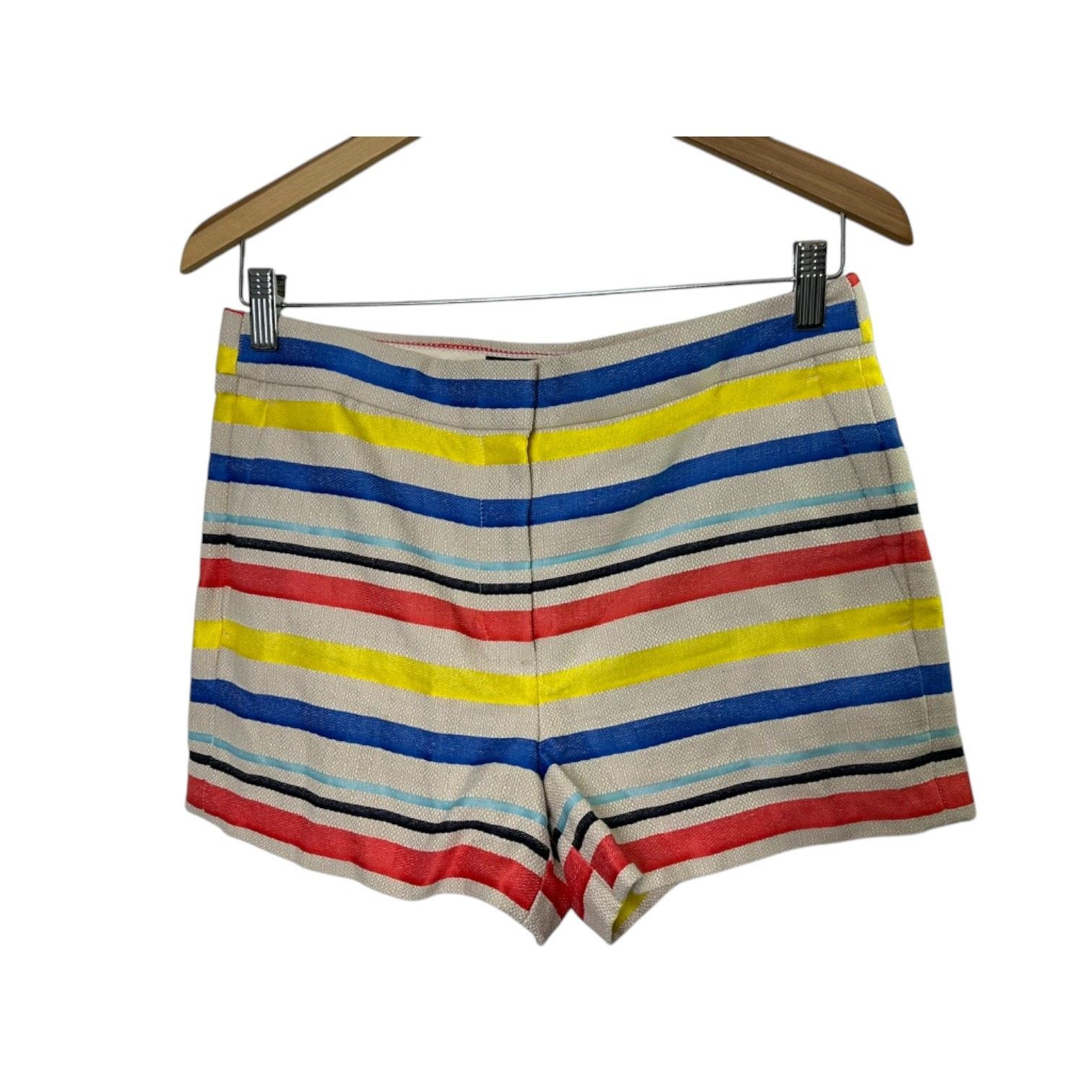 J.Crew J Crew Jacquard Basket Weave Colorful Stripe 3" Shorts 6 New Size 28" / US 6 / IT 42 - 1 Thumbnail