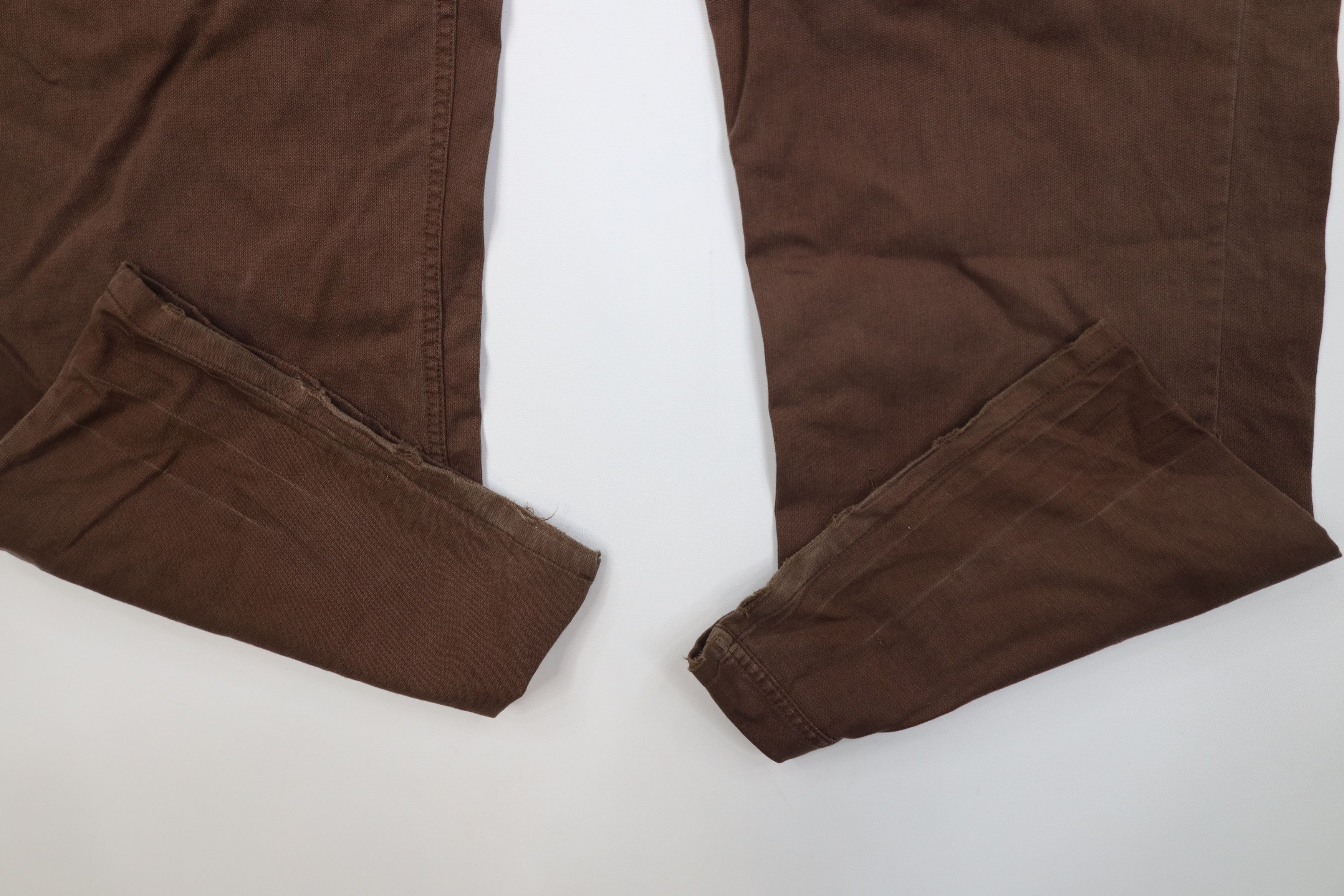 Vintage Vintage 90s Y2K Streetwear Baggy Wide Leg Twill Pants Brown Size US 42 / EU 58 - 5 Thumbnail