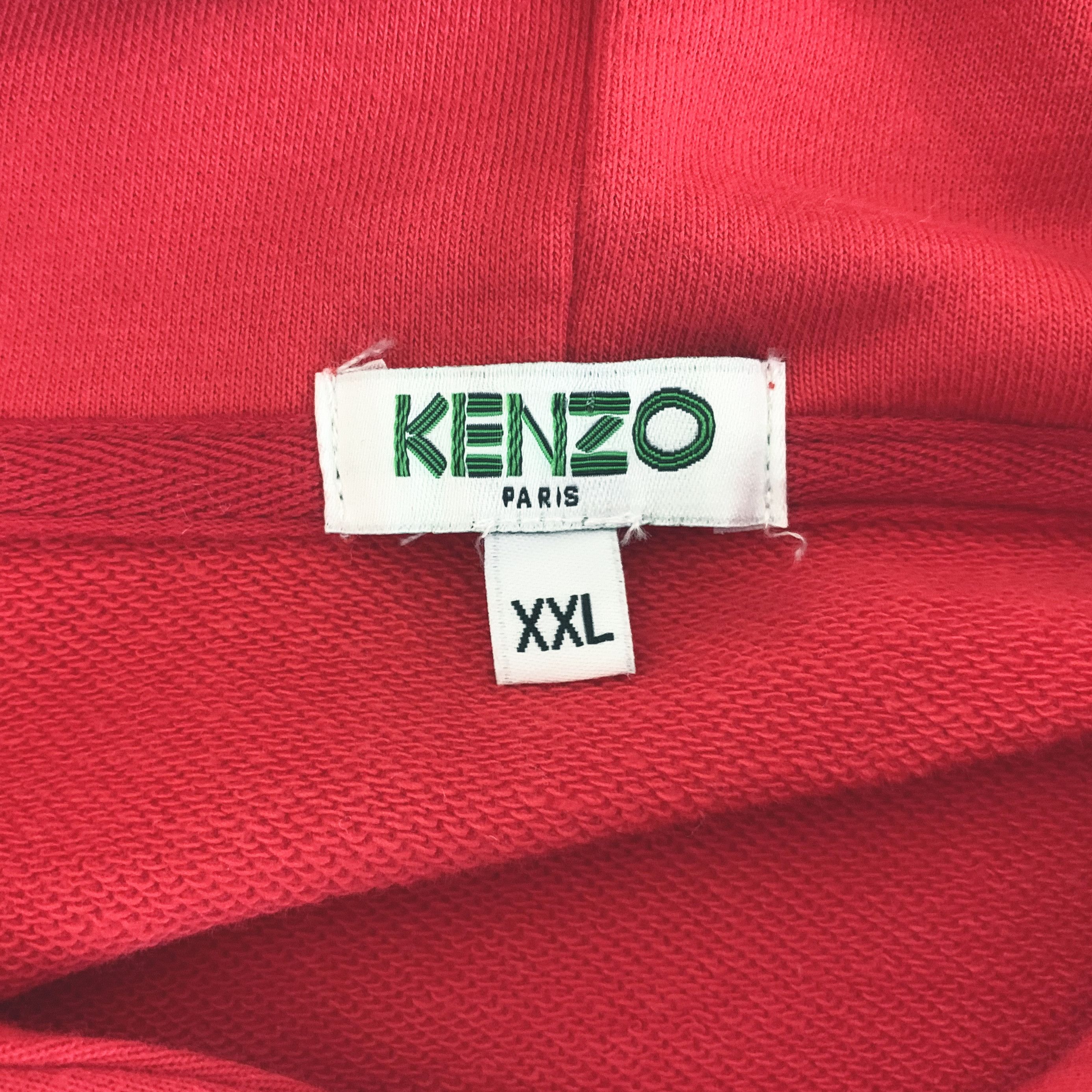 Kenzo KENZO Hoodie Red and White Limited Edition Colorblock Tiger Size US XL / EU 56 / 4 - 8 Thumbnail