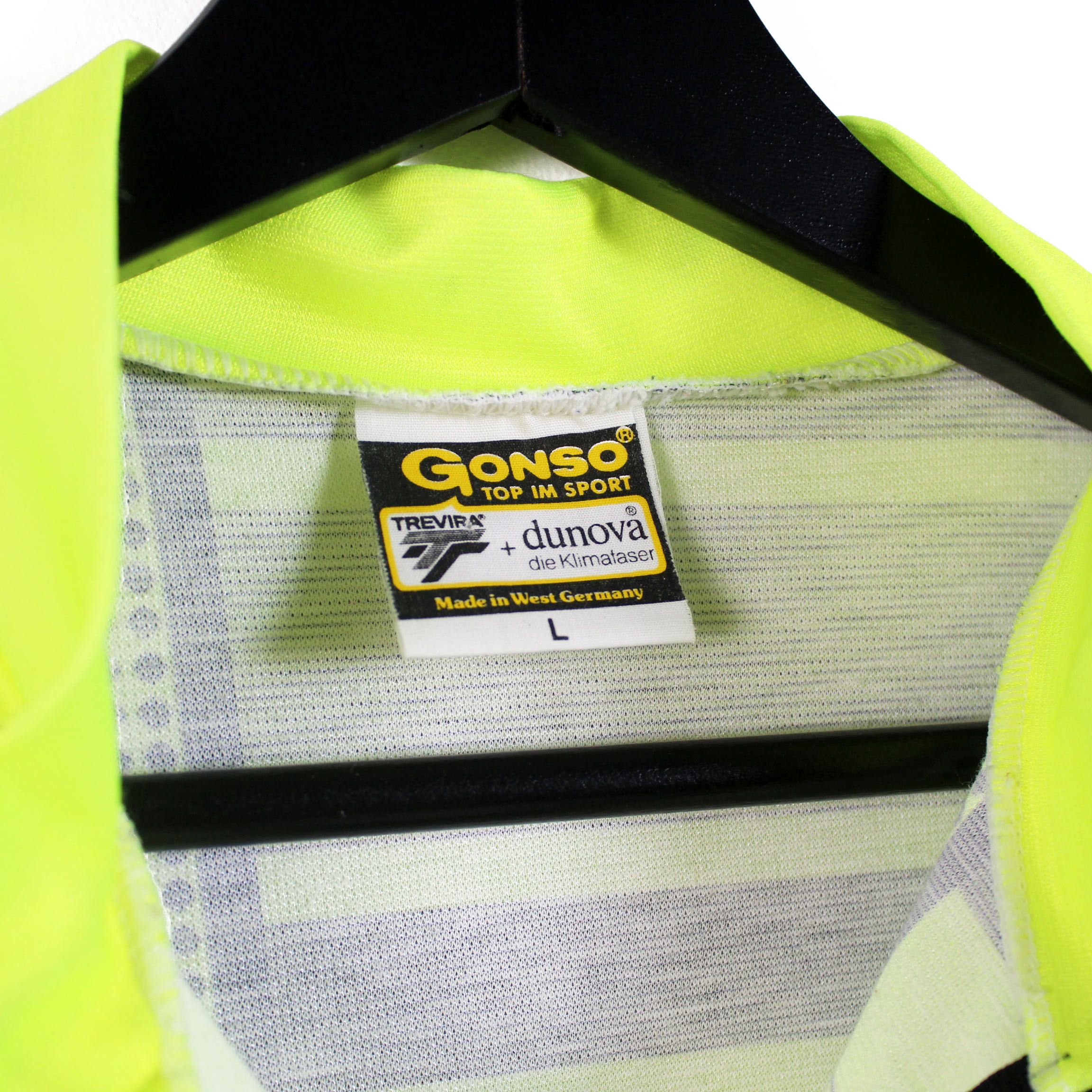 Vintage 80s vintage GONSO cycling jersey rad neon t-shirt tshirt Size US M / EU 48-50 / 2 - 3 Thumbnail