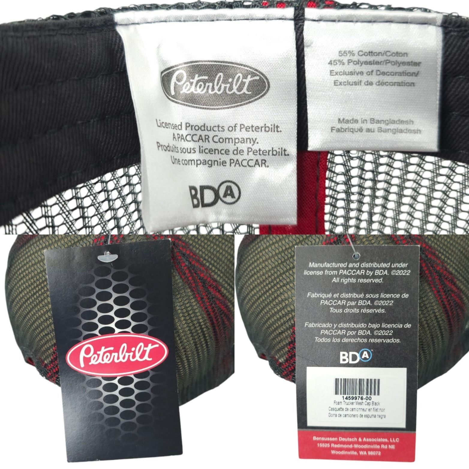 Other Peterbilt Embroidered Logo Mesh Snapback Cap Trucker Hat NEW Size ONE SIZE - 8 Thumbnail