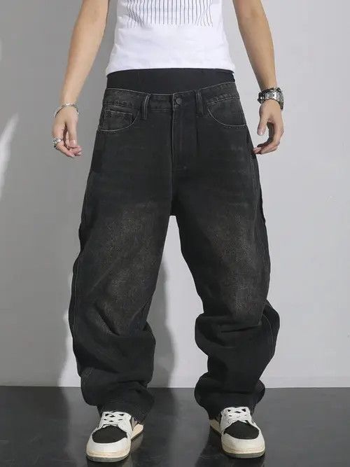 Japanese Brand Vintage Washed Retro Wide Leg Y2k Denim Jeans Size US 34 / EU 50 - 1 Thumbnail