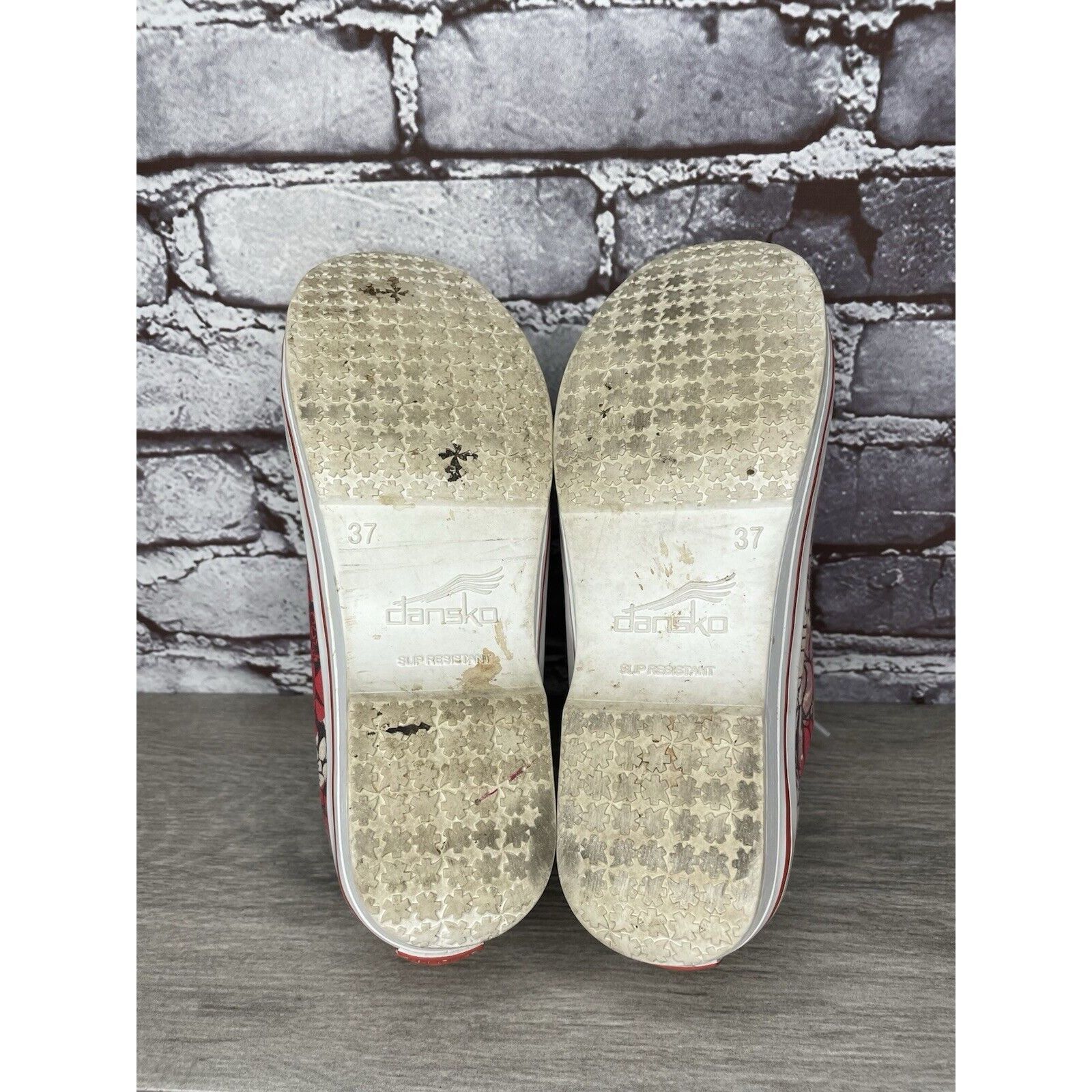 Other Dansko Veda Vegan Red Floral Lace Up Sneaker Clogs Shoes Wom Size US 6.5 / IT 36.5 - 22 Thumbnail