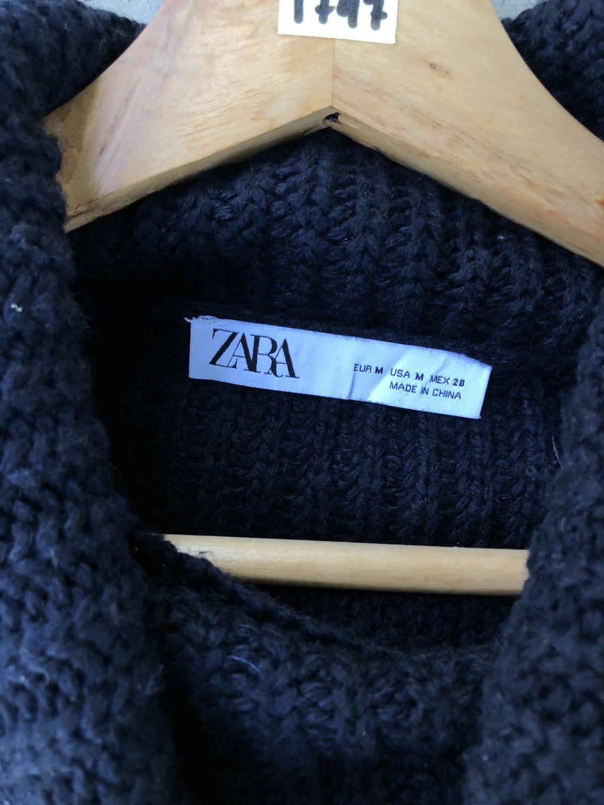 Homespun Knitwear × Japanese Brand Zara Turtle Neck Crop Top Baggie Knitted Sweater Size US XXL / EU 58 / 5 - 7 Thumbnail