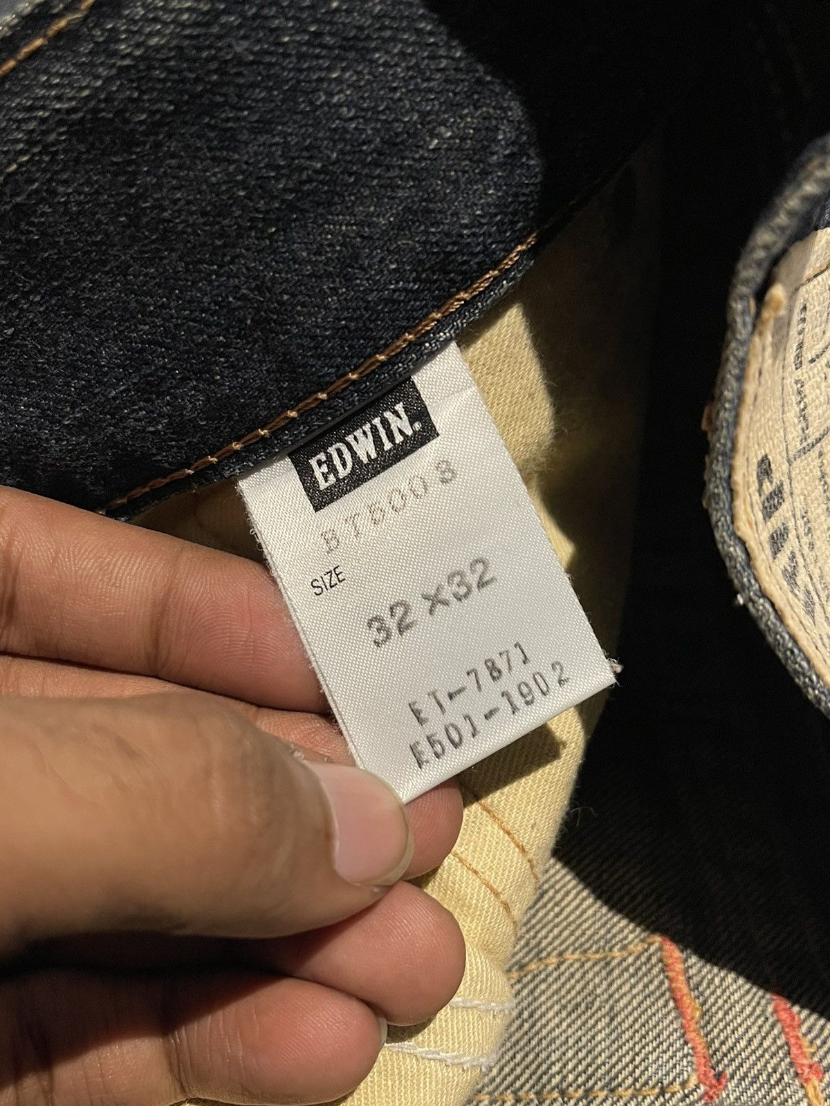 Edwin × Jean × Vintage RARE Edwin 503 Blue Trip Distressed Jeans Pant Size US 32 / EU 48 - 11 Thumbnail