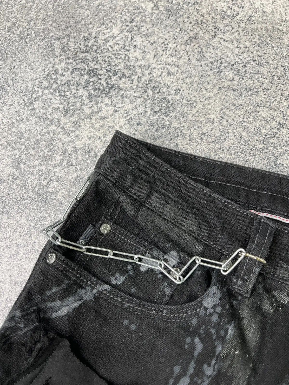 Japanese Brand × Vintage Vintage punk rock goth emo metal dark ripped crazy jeans Size US 40 / EU 56 - 16 Thumbnail