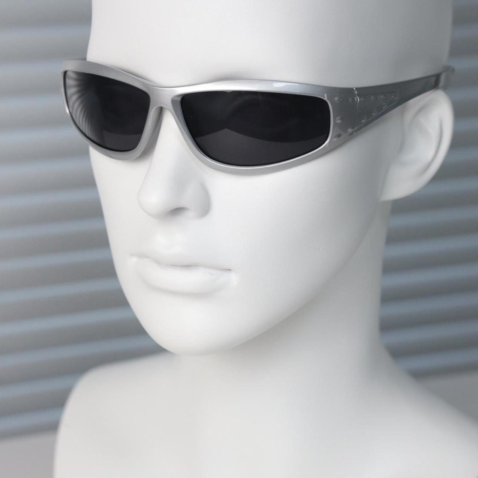 Japanese Brand Vtg Y2k Avant Garde Futuristic Sunglasses Silver Unisex OS Size ONE SIZE - 7 Thumbnail