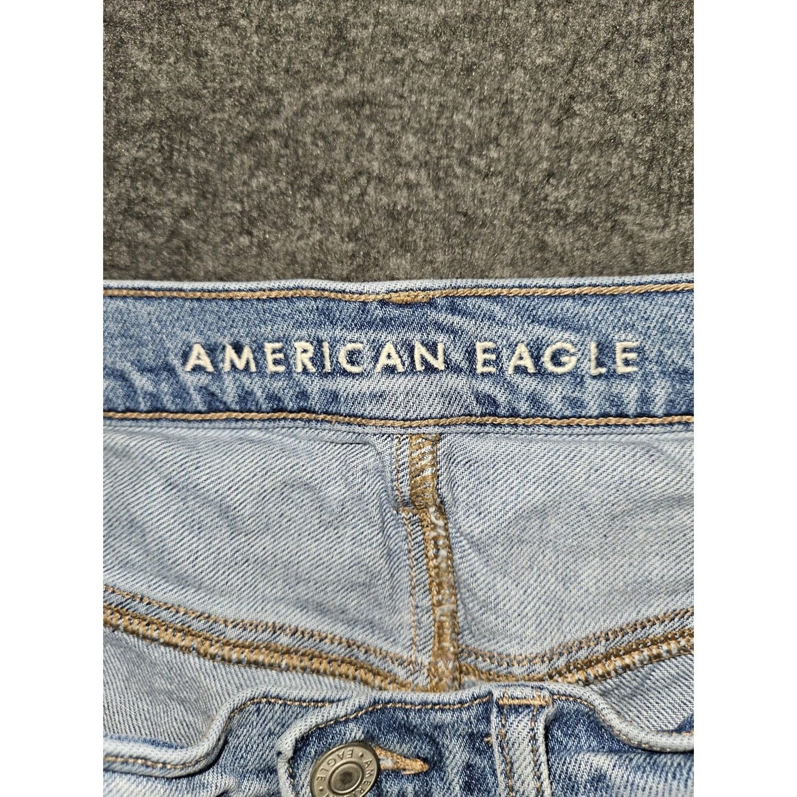 Vintage VINTAGE American Eagle Jeans Womens 12 Blue Distressed Low Rise Saggy Baggy Denim Pants Size 34" / US 12 / IT 48 - 2 Thumbnail