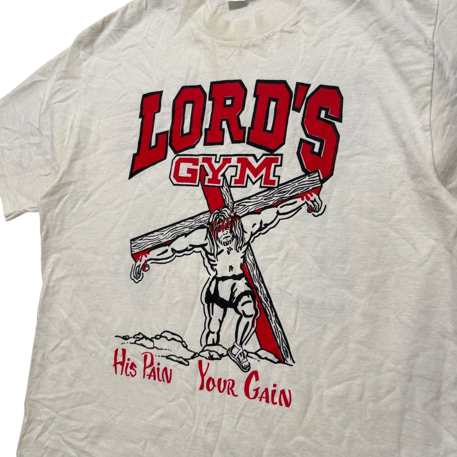 Other VTG 90s Lords Gym White T-Shirt M Size US M / EU 48-50 / 2 - 2 Thumbnail