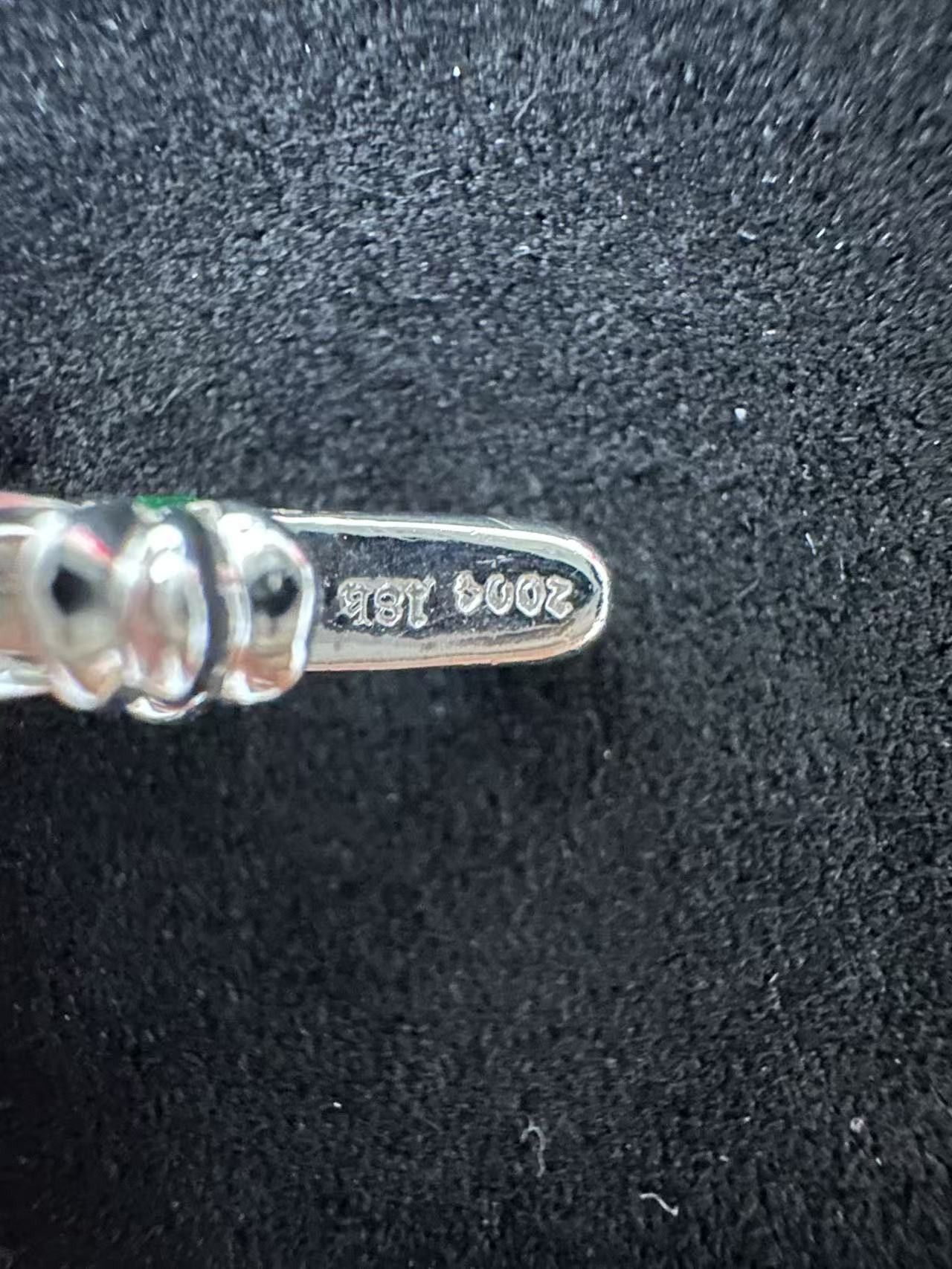 Chrome Hearts Chrome Hearts White Gold Emerald Babyfat Cross Charm Pendant Size ONE SIZE - 11 Thumbnail