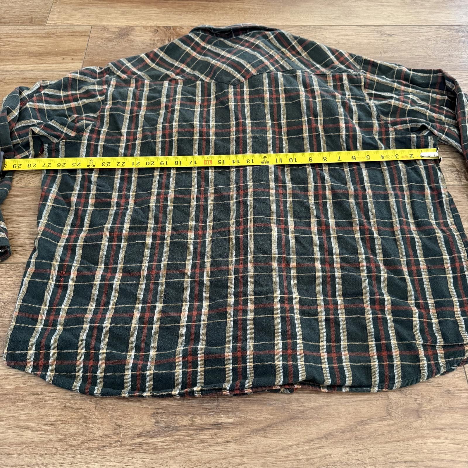 Wrangler Vintage Wrangler Western Flannel Snap Shirt 90s Y2K Cowboy Size US XXL / EU 58 / 5 - 5 Thumbnail
