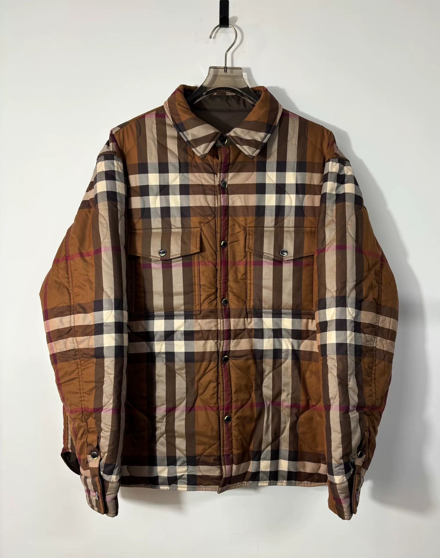 Burberry Burberry Striped Cotton Brown Heavy Coat xl Men Size US XL / EU 56 / 4 - 1 Thumbnail