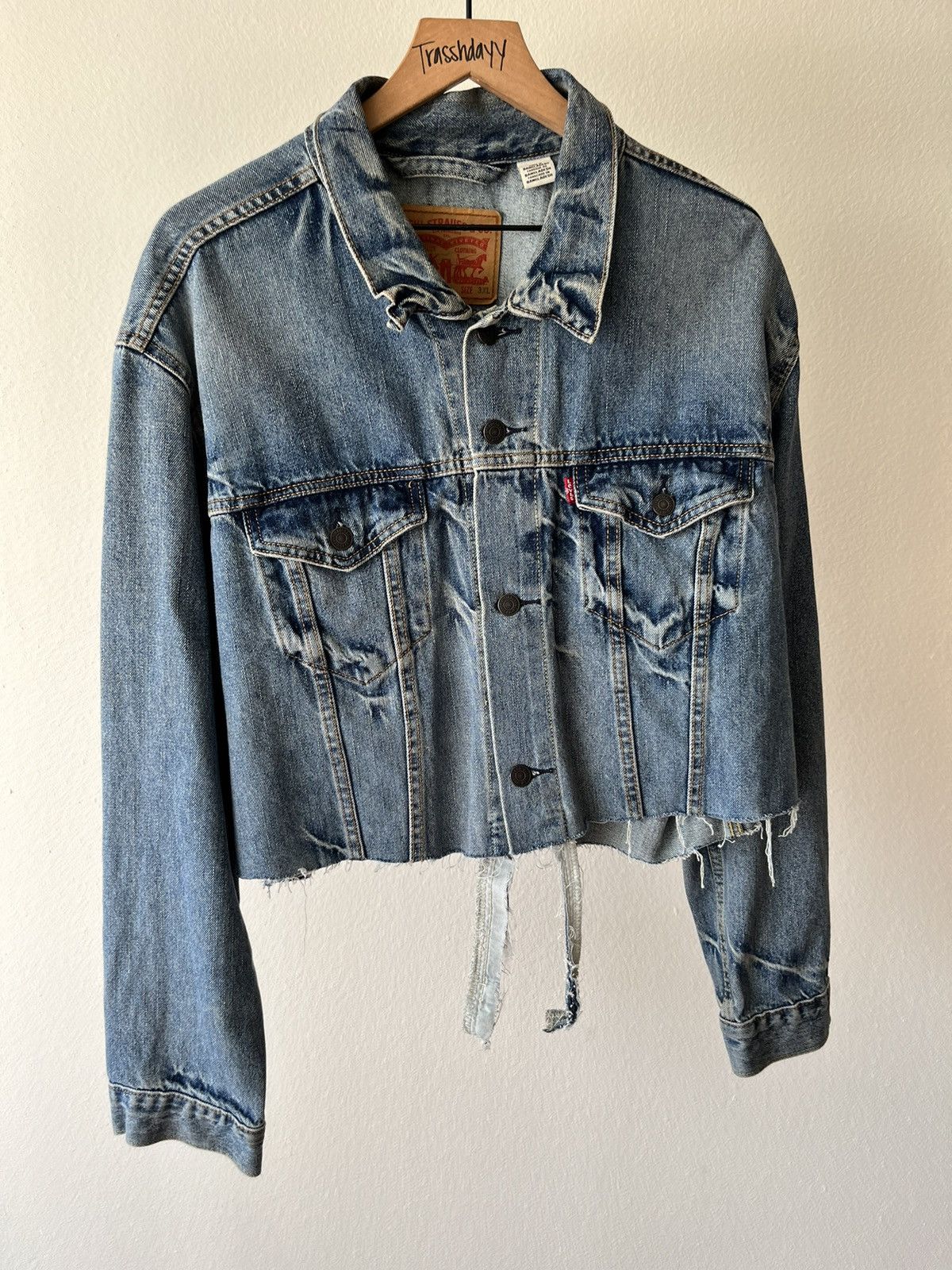 Levi's Denim Cropped Levi Jacket L/XL Size US XL / EU 56 / 4 - 4 Thumbnail