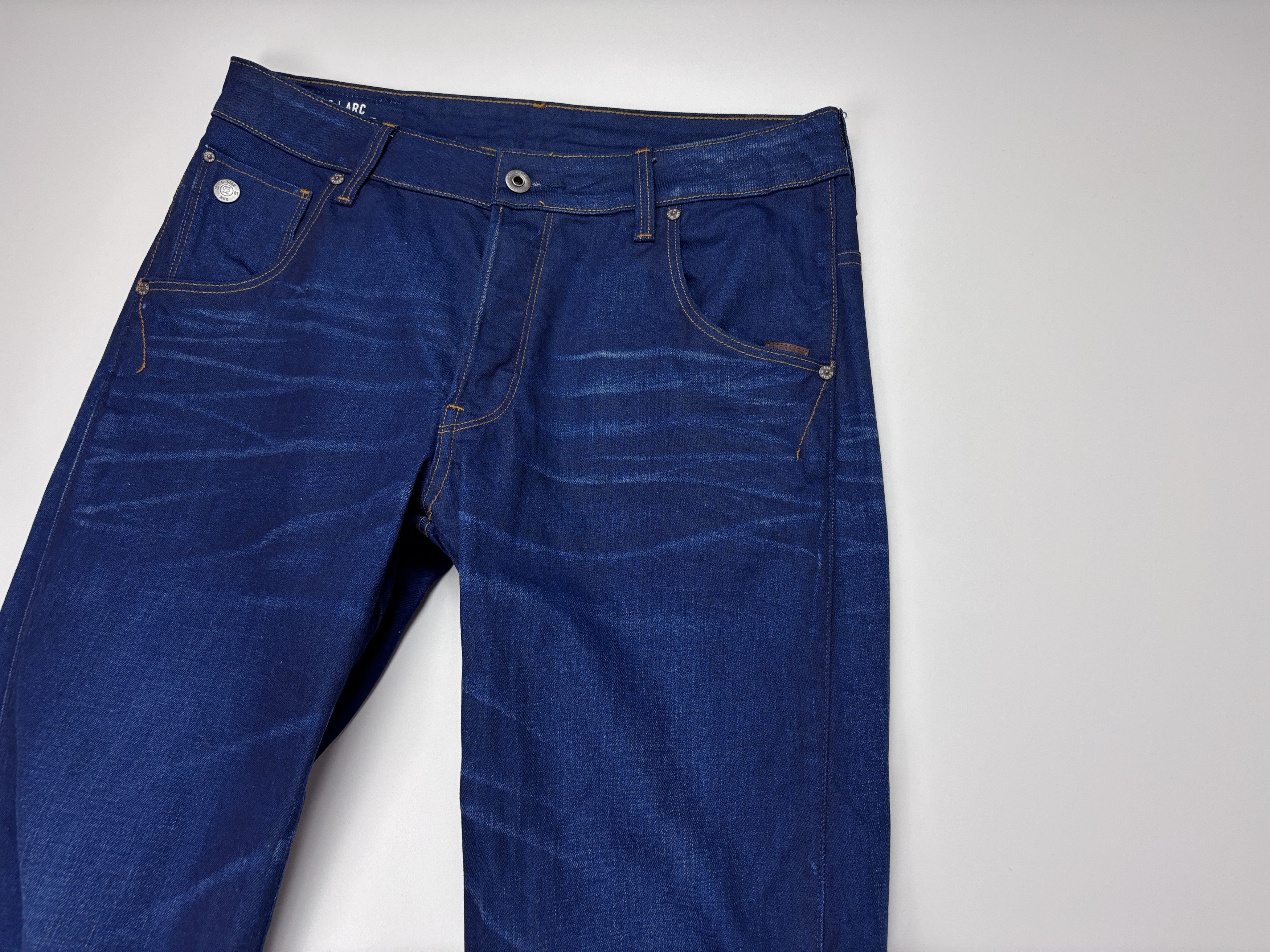 G-Star Mens G-Star Raw Arc 3D Tapered Jeans Navy Blue Size 31x34 Size US 31 - 3 Thumbnail