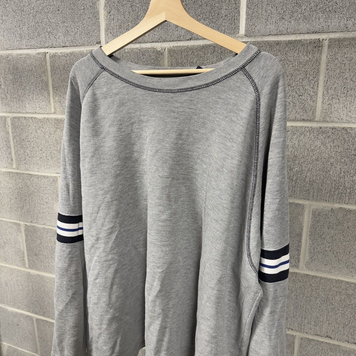 Vintage Faded Wide Boxy Striped Raglan Longsleeve Shirt ERD Grunge Size US XXL / EU 58 / 5 - 2 Thumbnail