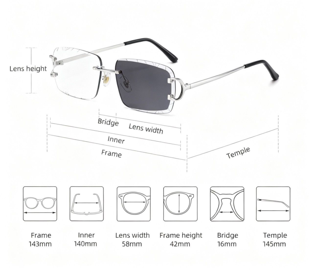 Other Photochromic Anti Radiation Glasses for Men and Women Luxury Size ONE SIZE - 6 Thumbnail