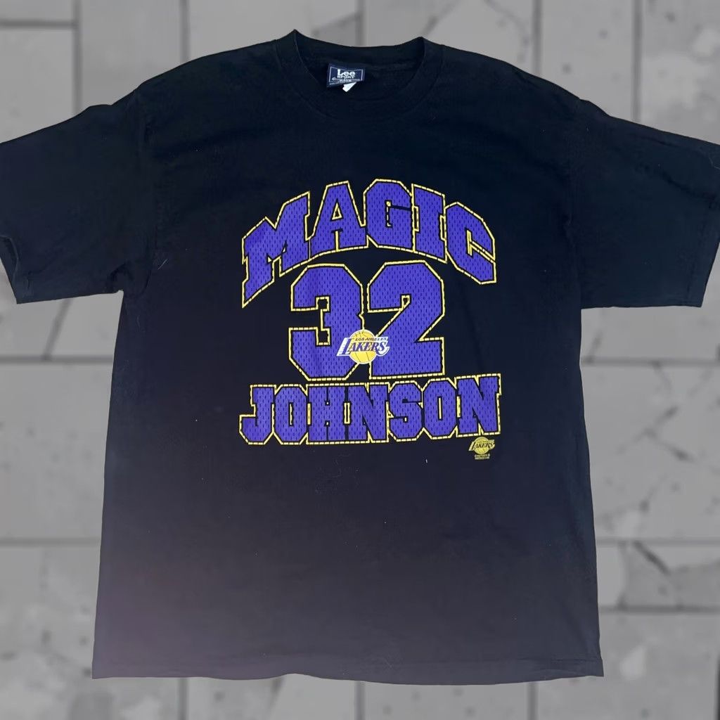 Lee VTG Lee Sport Magic Johnson 32 T-Shirt Black Mens XXL NUTMEG Size US XXL / EU 58 / 5 - 1 Thumbnail