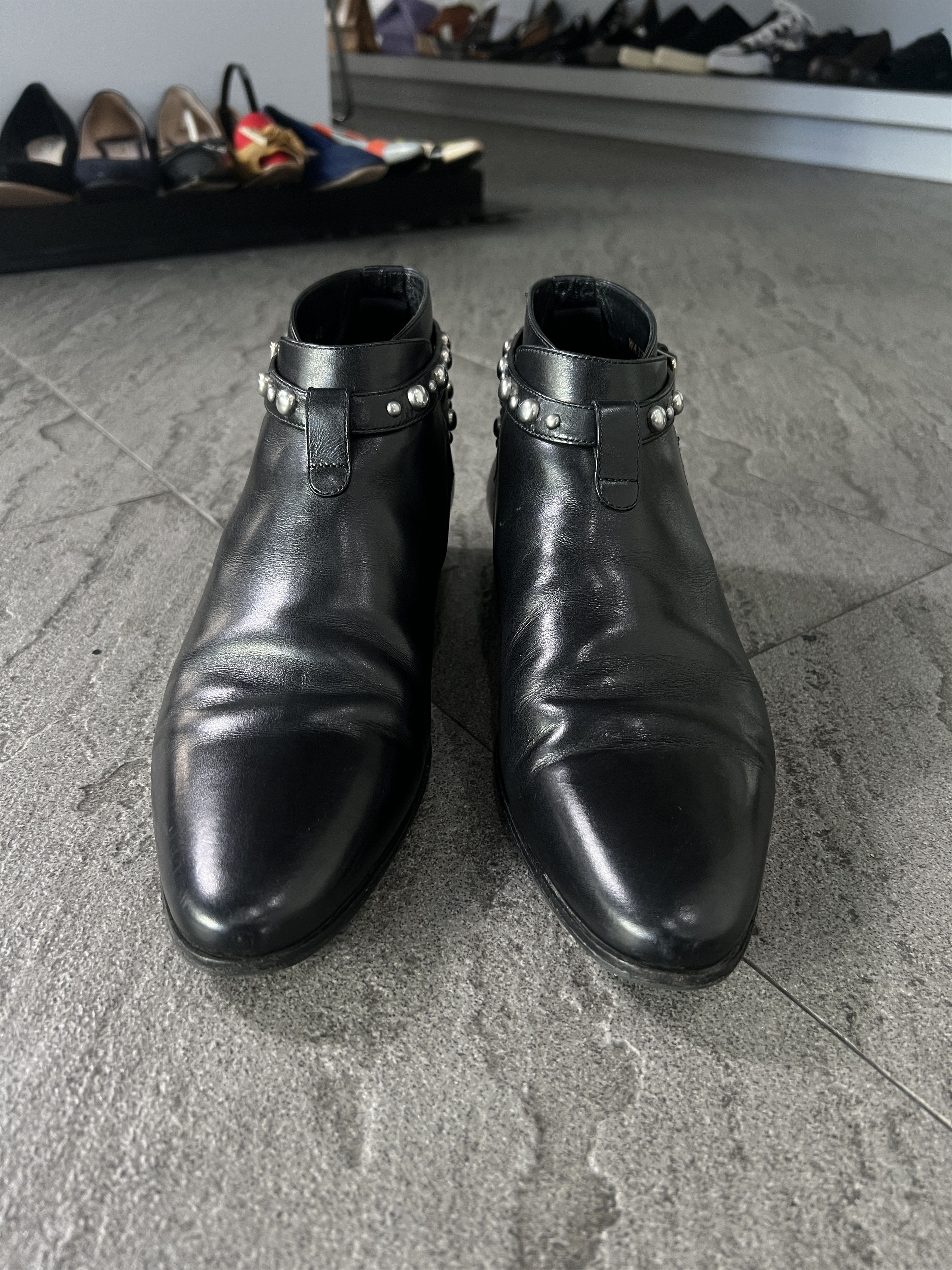 Saint Laurent Paris Saint Laurent Paris Stud Harness Ankle Boots Black EU40 Size US 7 / EU 40 - 10 Thumbnail