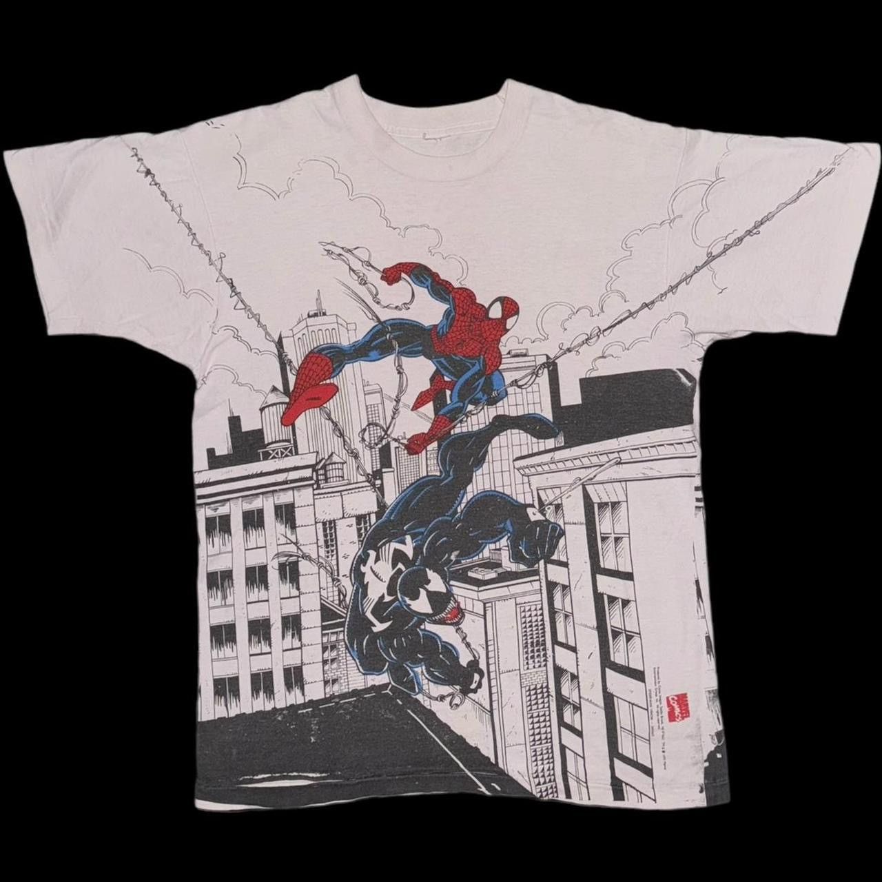 Marvel Comics 1993 Spider-Man & Venom In The City All Over Print Comic Tee Size US XL / EU 56 / 4 - 3 Thumbnail