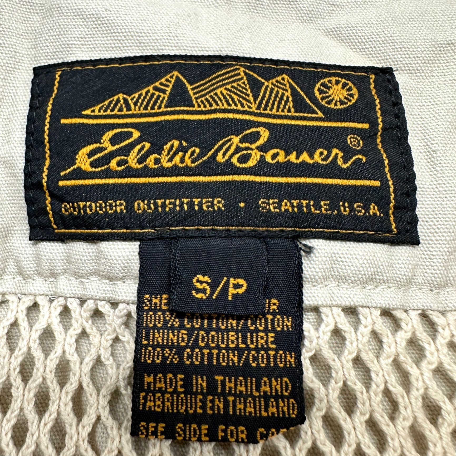 Eddie Bauer VINTAGE Eddie Bauer Vest Mens S Beige Canvas Utility Hunting 90s Outdoors Pockets Full Zip Size US S / EU 44-46 / 1 - 6 Thumbnail