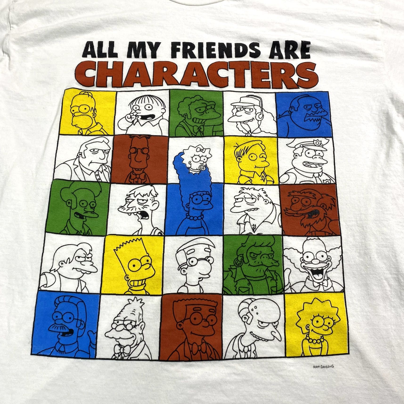 Vintage The Simpsons Shirt Mens XL White Bart Simpson 90s Cartoon Crew Neck T-Shirt Size US XL / EU 56 / 4 - 3 Thumbnail