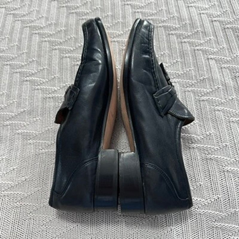 Vintage Vintage Sergio Aloy black Italian leather tassel loafers Size US 10.5 / EU 43-44 - 4 Thumbnail