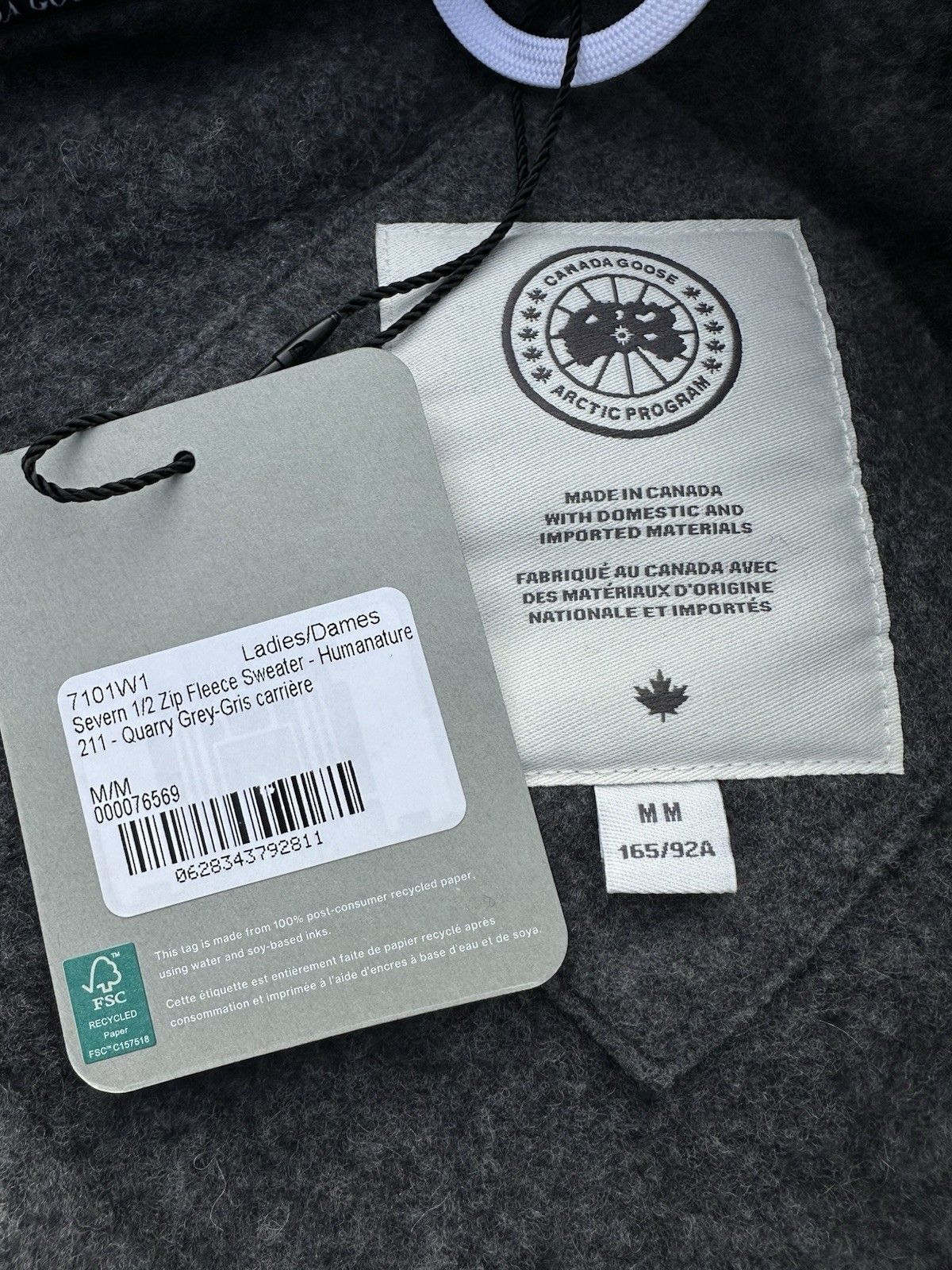 Canada Goose Canada Goose Severn Fleece 1/4 Zip Grey With White Badge Si Size M / US 6-8 / IT 42-44 - 4 Thumbnail