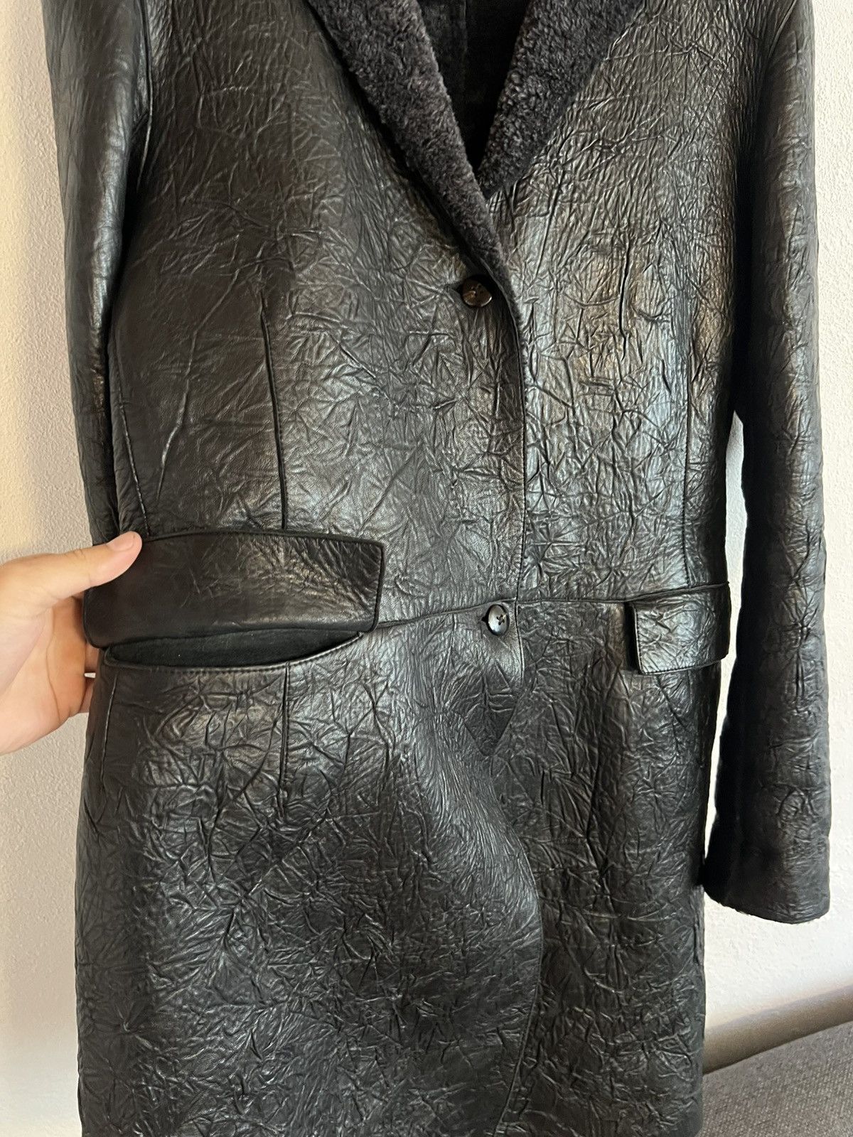 Jil Sander Jil Sander Vintage 80s Leather Archived Coat Rare Streetwear Size S / US 4 / IT 40 - 8 Thumbnail