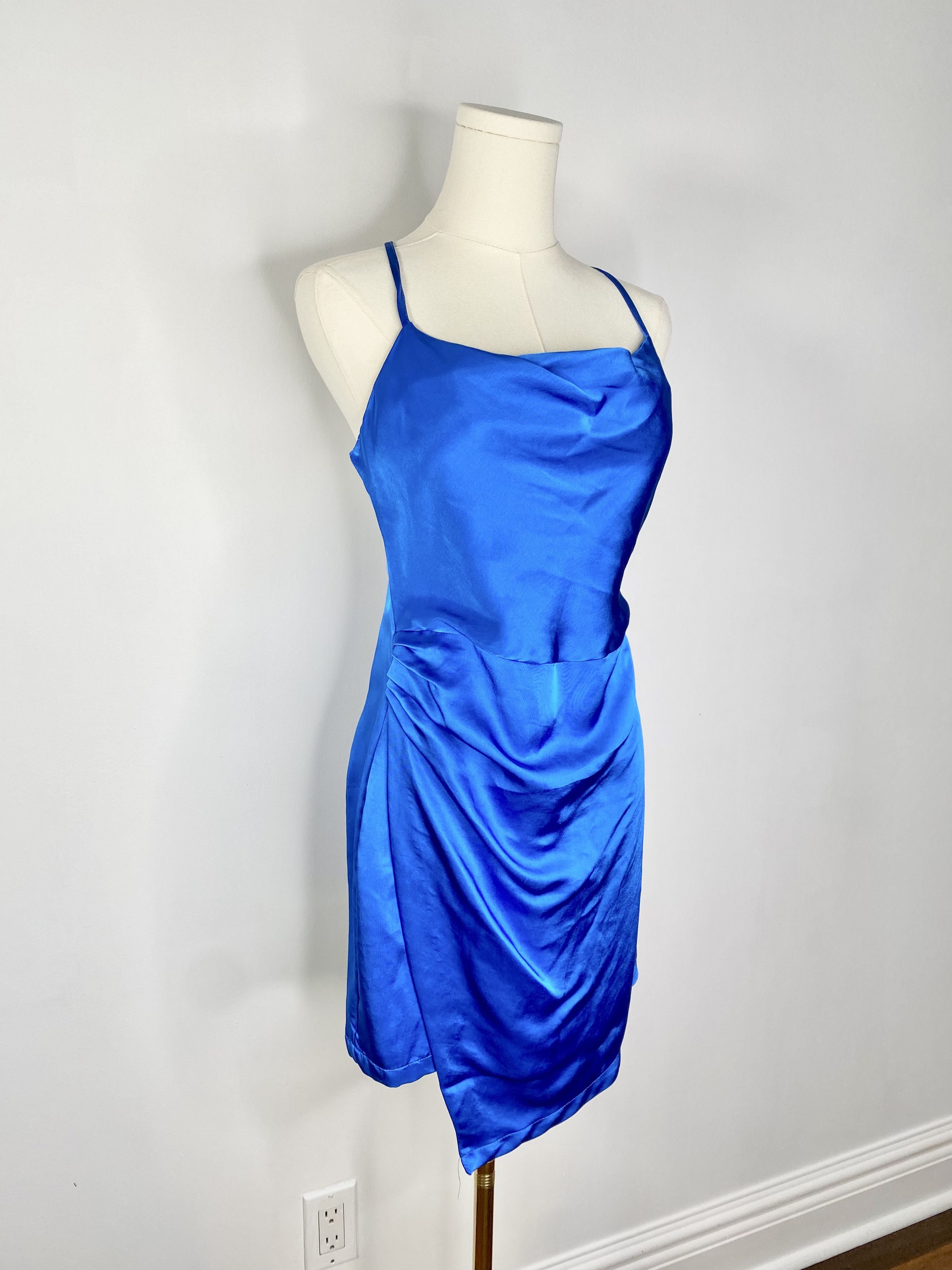 Zara Zara - Bright Blue Dress Size M / US 6-8 / IT 42-44 - 2 Thumbnail