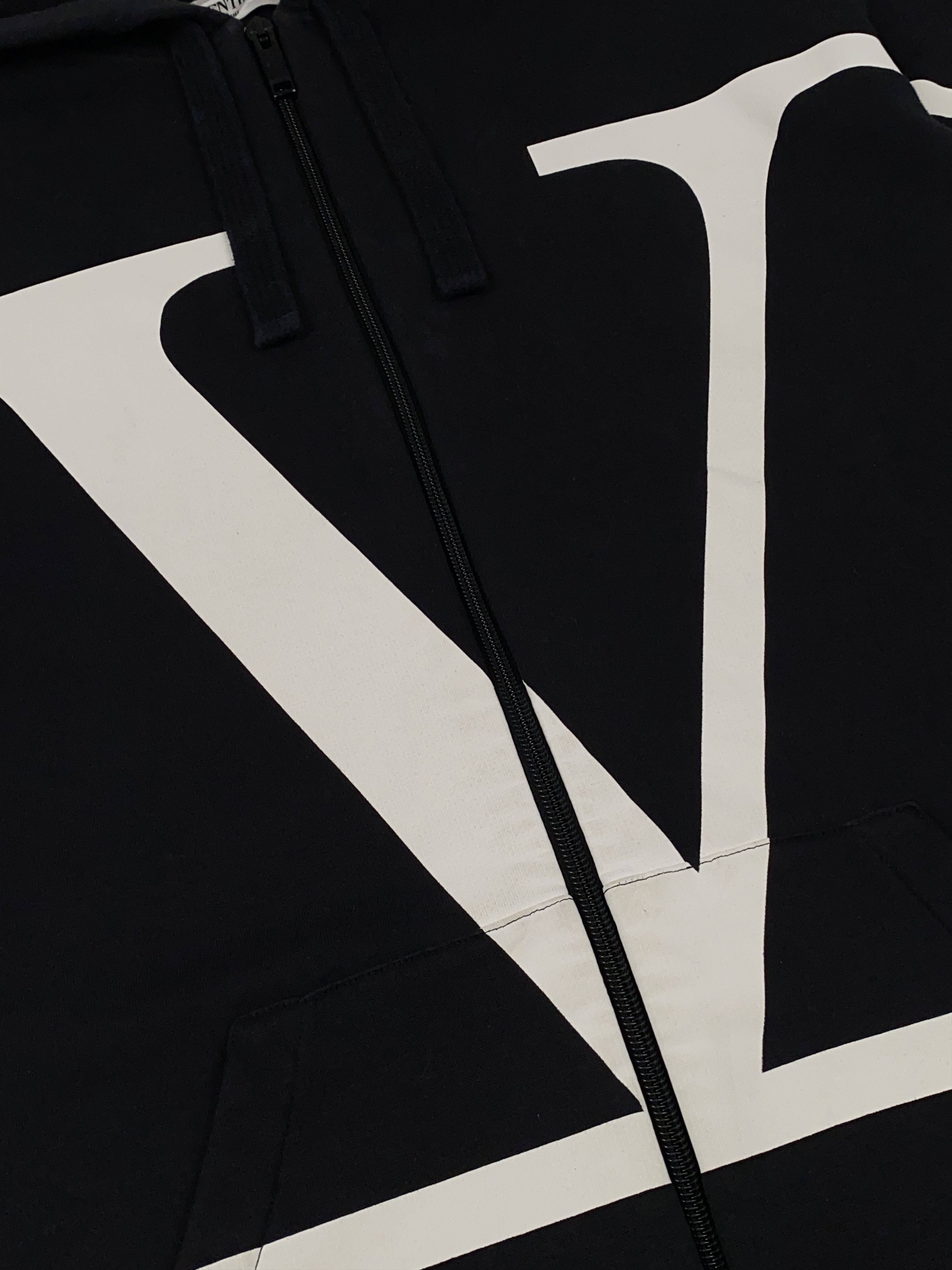 Valentino Garavani Go Logo Print Black Zipped Hoodie Size US XS / EU 42 / 0 - 9 Thumbnail