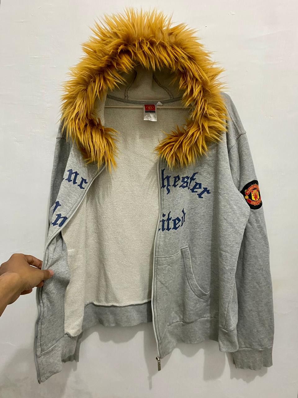 Hysteric Glamour 💥Speelout💥Menchester United Fur Zipper Hoodie LGB Style Size US L / EU 52-54 / 3 - 2 Thumbnail