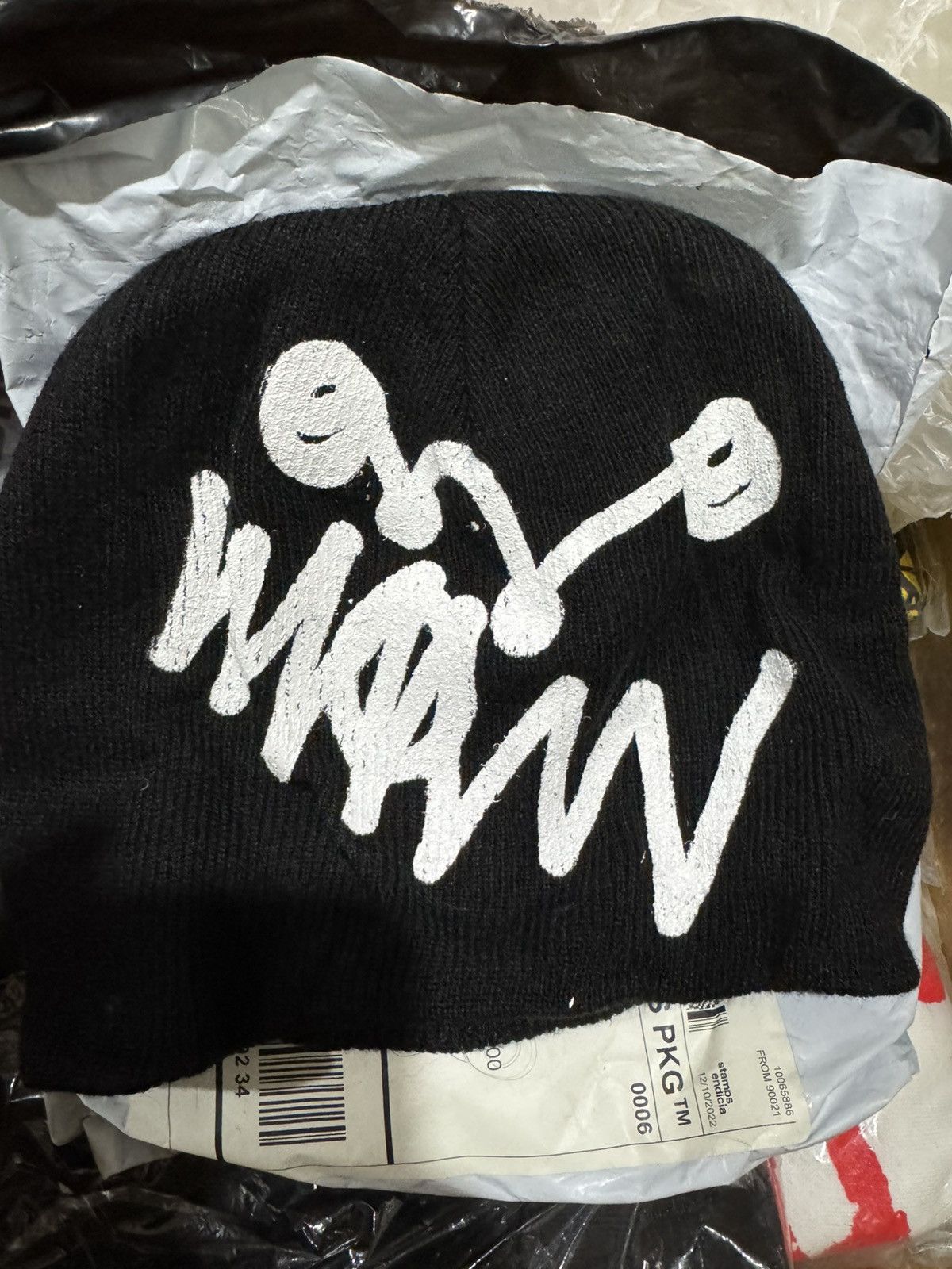 Asspizza Asspizza Puff Print Logo Beanie Black 2022 Size ONE SIZE - 1 Thumbnail