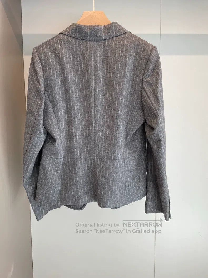 Tom Ford Tom Ford Gray Striped Wool Blazer Size 46L - 2 Thumbnail